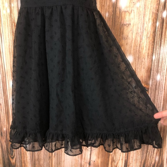 Royal Bones By Tripp Black Flocked Skull Dress - Picture 6 of 14